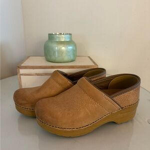 Dansko Light Brown Leather Clogs